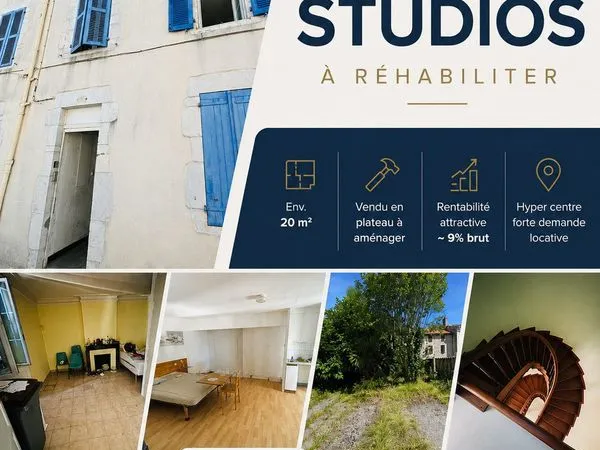 Studio 1 pièce 23 m²