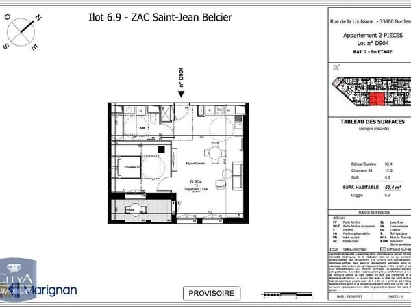 Appartement 2 pièces 50 m²