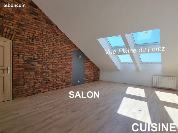T2 neuf au coeur de Saint-Héand - vue panoramique sur la plaine de Forez