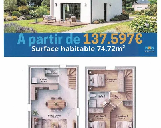 Belles prestations pour cette maison neuve à Mellac