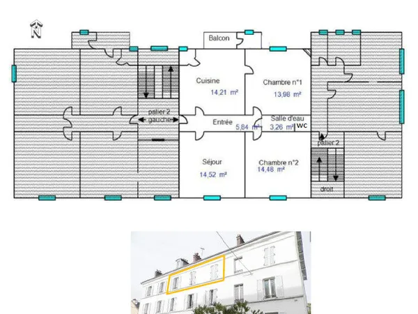 vente appartement - 4 pièce(s)