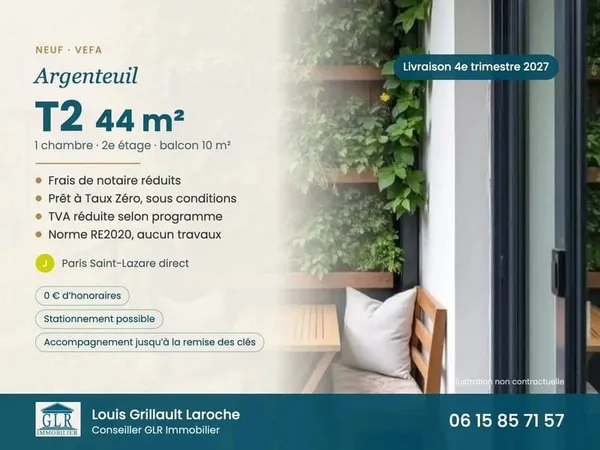 Appartement 2 pièces 44 m²