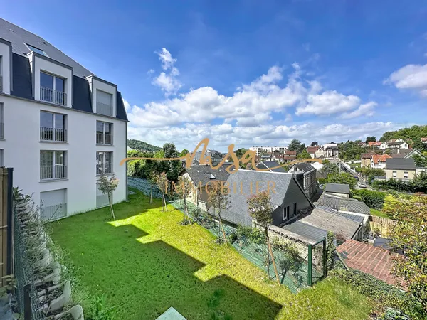 ROUEN SECTEUR CHU = F3 neuf de 65m2 = Balcon = 2 chambres +