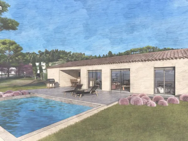 TERRAIN CONSTRUCTIBLE - 1676 m2 - PERMIS DE CONSTRUIRE VALIDE - Proche AIX EN PROVENCE et PERTUIS - 