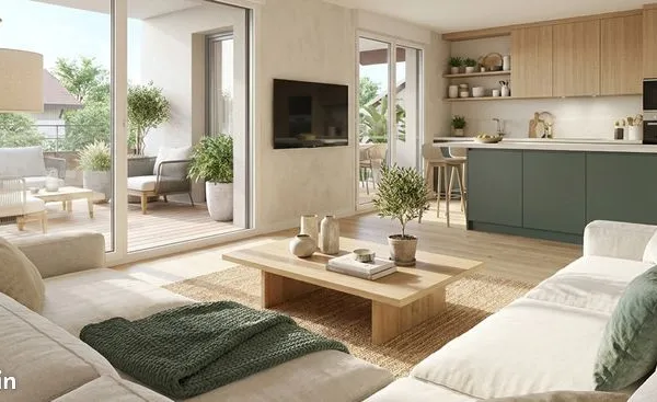 Appartement - 1 pièce - Vulbens centre à 5 min en voiture de la gare de Vailleiry