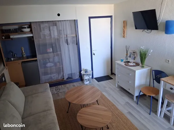 COCON 19m² + terrasse / VUE DIRECTE MER/PLAGE AU PIED DE LA RESIDENCE