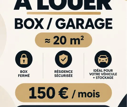 Box / Garage sécurisé 20 m²