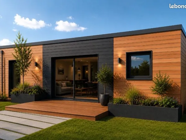 Maison bois contemporaine 3 chambres - guipavas