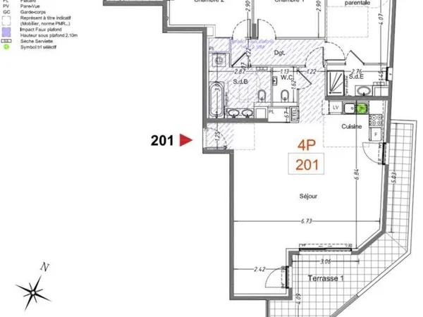 Appartement 4 pièces 101 m²