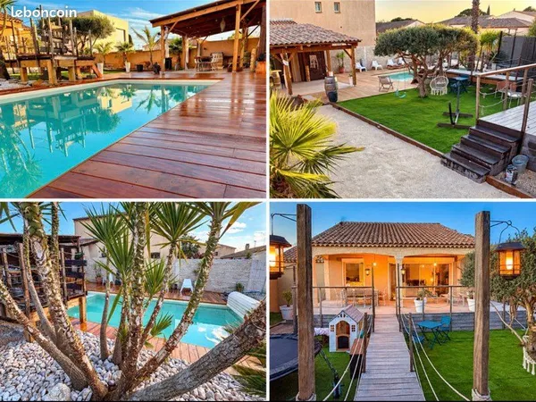 Villa de plain-pied 125 m² - 4 chambres - Piscine - Terrain 800 m²