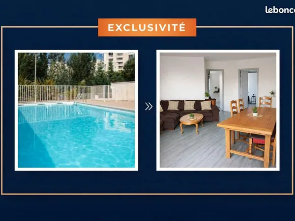 🏡 T3 70 m² avec terrasse, parking & piscine - Mérignac