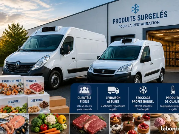 À vendre - Entreprise de distribution de produits surgelés pour la restauration (cause retraite)