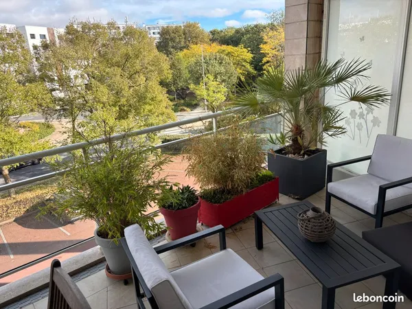 A LOUER - T2 MEUBLÉ DE 54m2 + TERRASSE 16m2