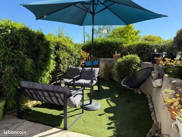 Joli studio cabine, Rez de jardin, parking, 600m de la plage