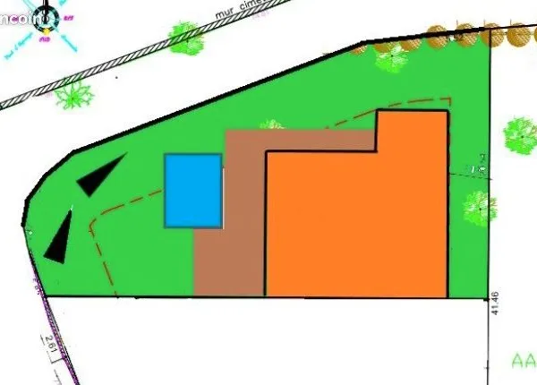 Parcelle viabilisée de 553m2