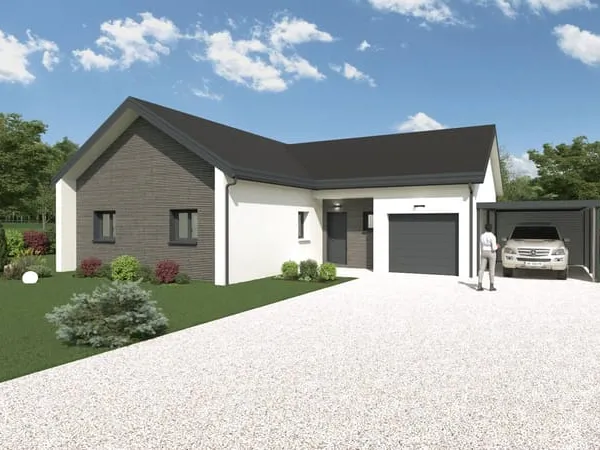 Maison en ossature bois à SAINT SYMPHORIEN.