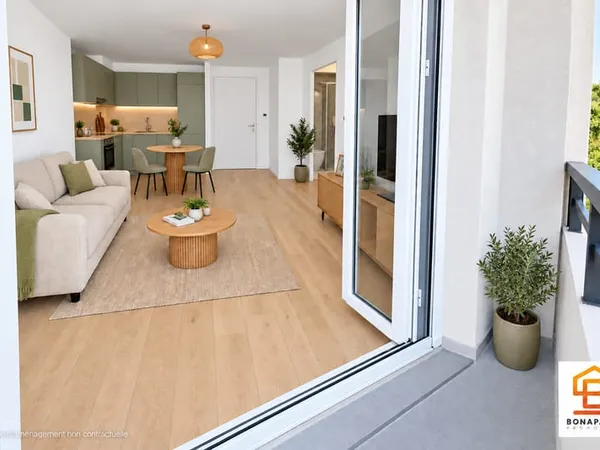 Charmant 2 pièces en étage avec balcon+parking à 300m gare ligne RER C+H