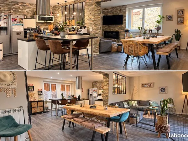 Maison de bourg rénovée - 148 m² habitables - 4 chambres - Plauzat (63730)