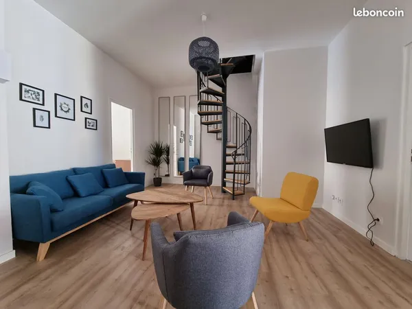 Chambre 20m² avec salle de bain privative — centre-ville Oullins, 500m métro B