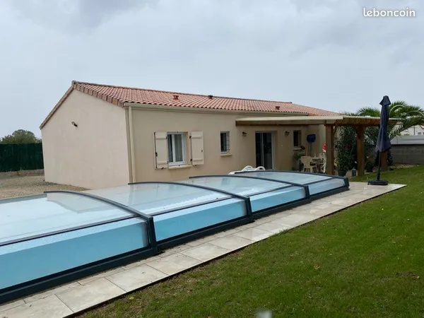 Maison 120 m2 - 3 ch - gd garage - piscine