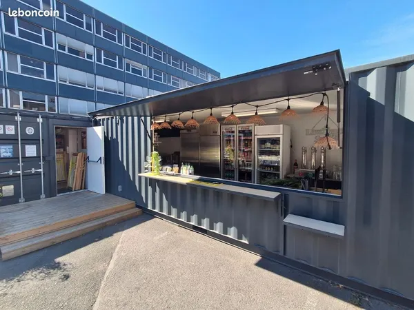 Restaurant modulaire 70 m² - 4 conteneurs aménagés - Cuisine + salle - Projet clé en main. Il me man
