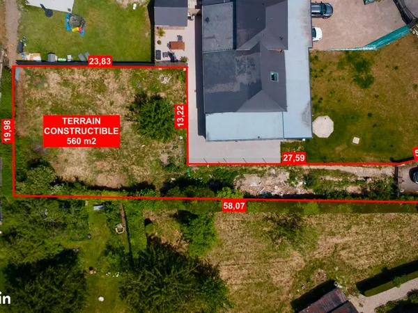 Terrain constructible de 560 m² avec projet approuvé
