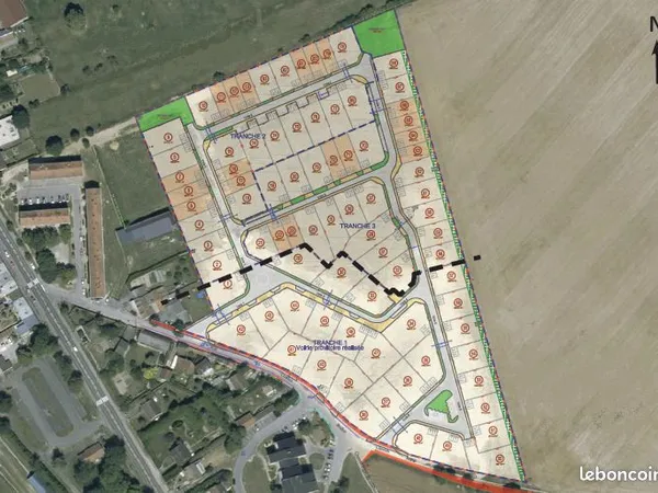 Terrain 212 m² Moreuil