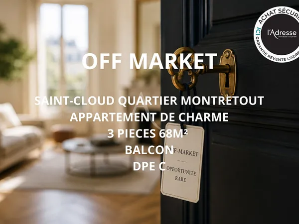SAINT-CLOUD QUARTIER MONTRETOUT - 3 PIÈCES DE 68 M² AVEC BALCON