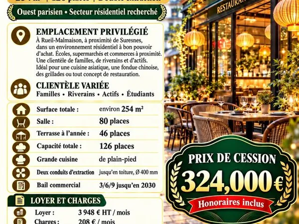 Restaurant 254 m² Rueil-Malmaison
