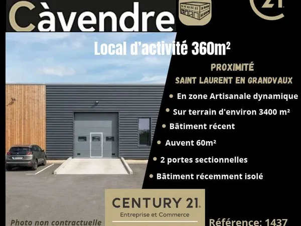 Local d'activité 360m² - zone artisanale p