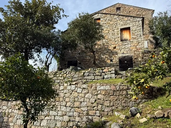 Maison en pierre a renover - Terrain vue montagne - Sarrola