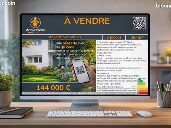 Appartement 2 pièces 50 m²