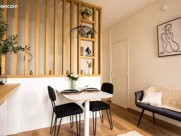 Studio meublé rénové 20 m²