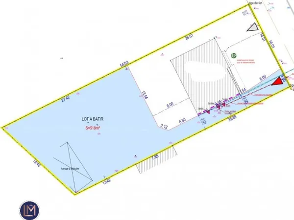 Terrain diffus 519 m²