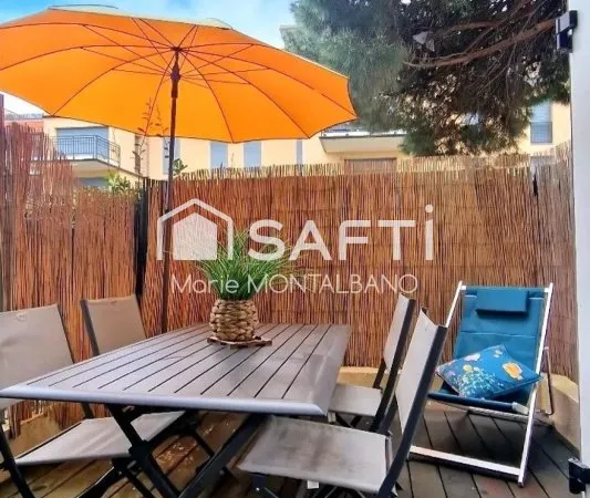 Studio avec Terrasse et parking, en 1ère ligne