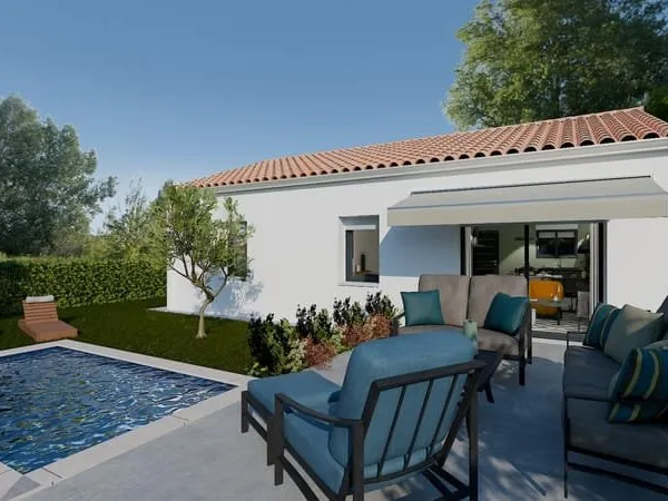 Maison neuve de 2 chambres avec garage