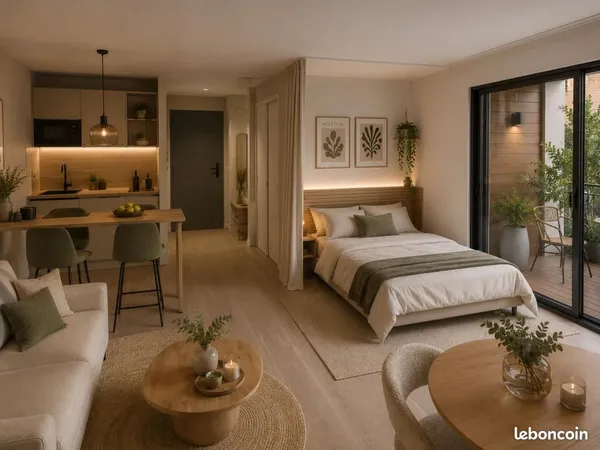 Studio 2 pièces 39 m²