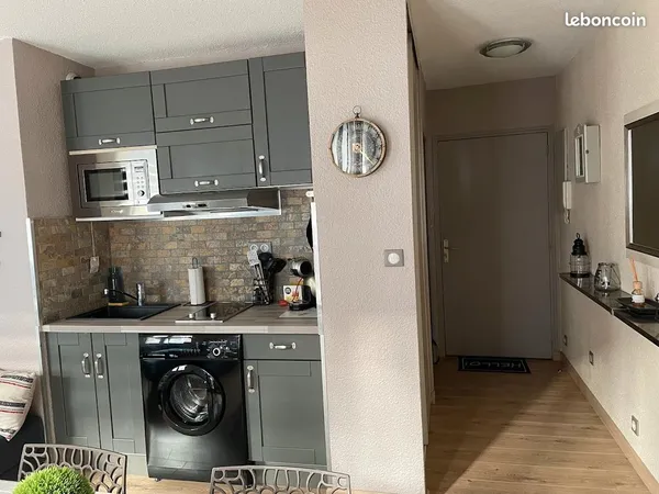 Charmant appartement meuble en centre ville avec place de parking privative securisee en sous-sol