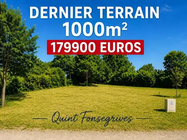 Terrains à bâtir à QUINT FONSEGRIVES, Quintésens. 864m2