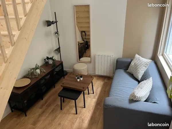 Duplex meublé rénové + box + jardin, Brest Quatre Moulins, 25 m²