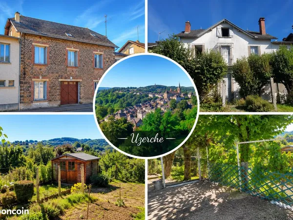 🏡 Maison en pierre des années 20 - 10 chambres - Jardin 400 m² - Belle vue sur Uzerche