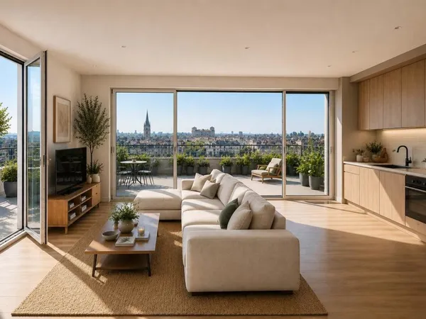 BAISSE DE PRIX - Magnifique Appartement T4 en dernier étage avec grande terrasse en plein coeur des 