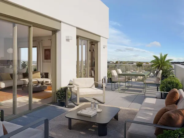 Appartement en dernier étage avec terrasse panoramique, en plein coeur du quartier Saint-Hélier