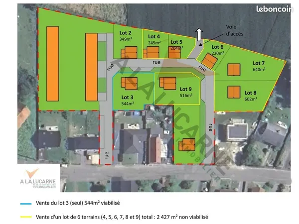 Terrain 544 m² Condé-sur-l'Escaut