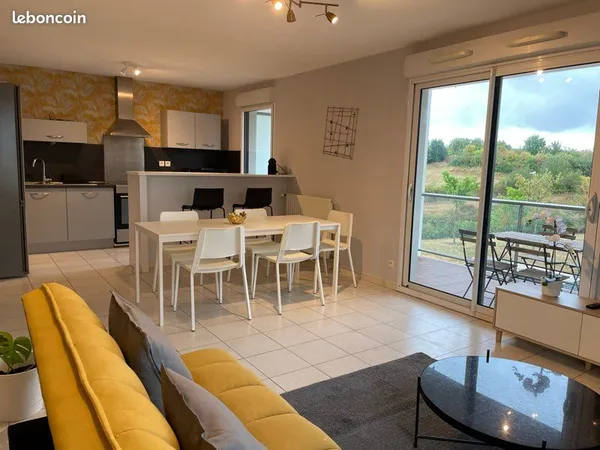 Appartement standing de type T3 meublé avec terrasse