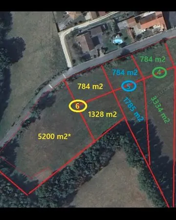 Terrain constructible 784 m2 à Saux-et-Pomarède