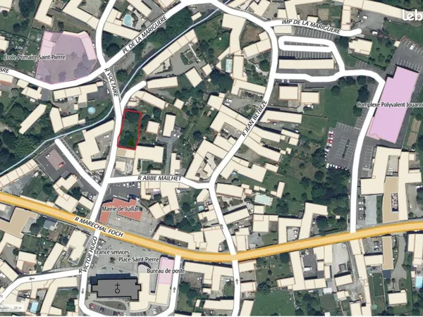 Terrain constructible 406 m2 Centre Juillan