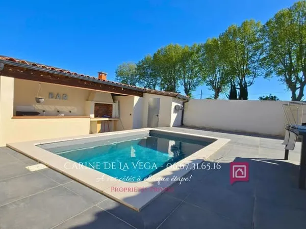 Villa contemporaine plain-pied de 127m² avec piscine à deux pas de Pézenas