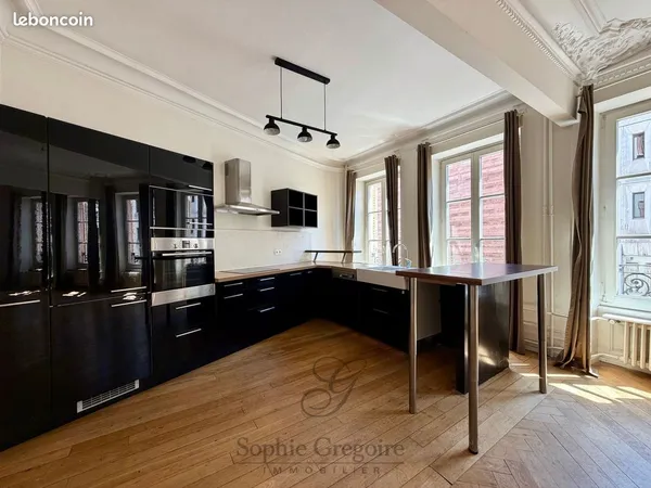Très grand F3 - CENTRE VILLE - 78m² - Cuisine et salle d'eau équipées - Très LUMINEUX - Cave