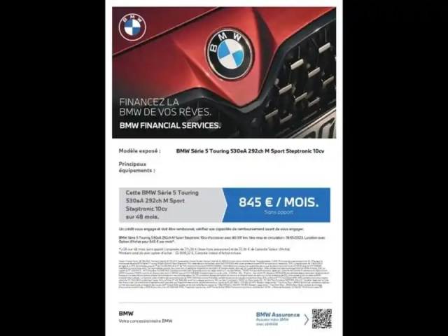 Bmw Serie 5 série 5 touring 530ea xdrive 292ch m sport steptronic 10cv — photo 2